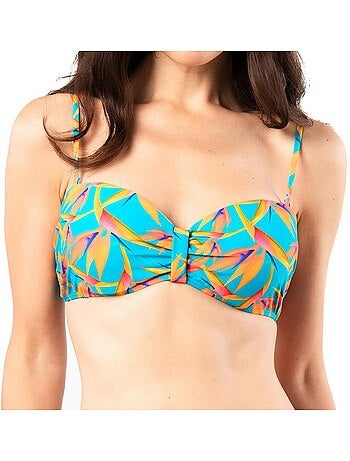 Top de Bikini Bandeau Estampado Mujer Sun Project