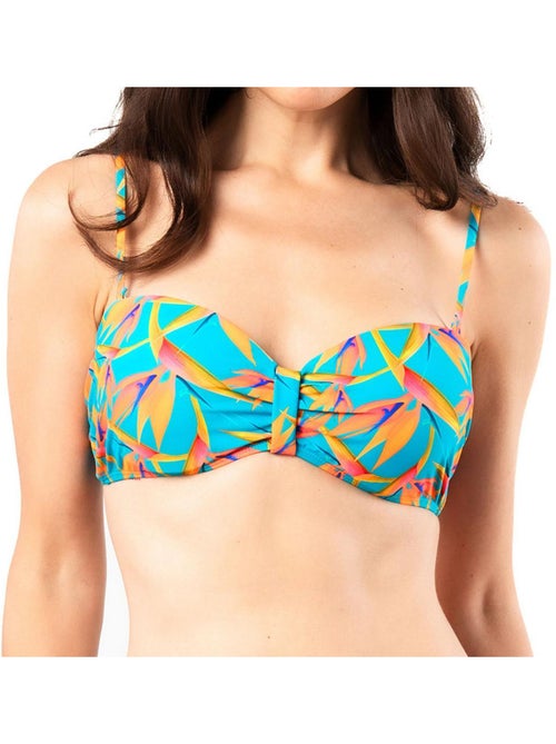 Top de Bikini Bandeau Estampado Mujer Sun Project - Kiabi