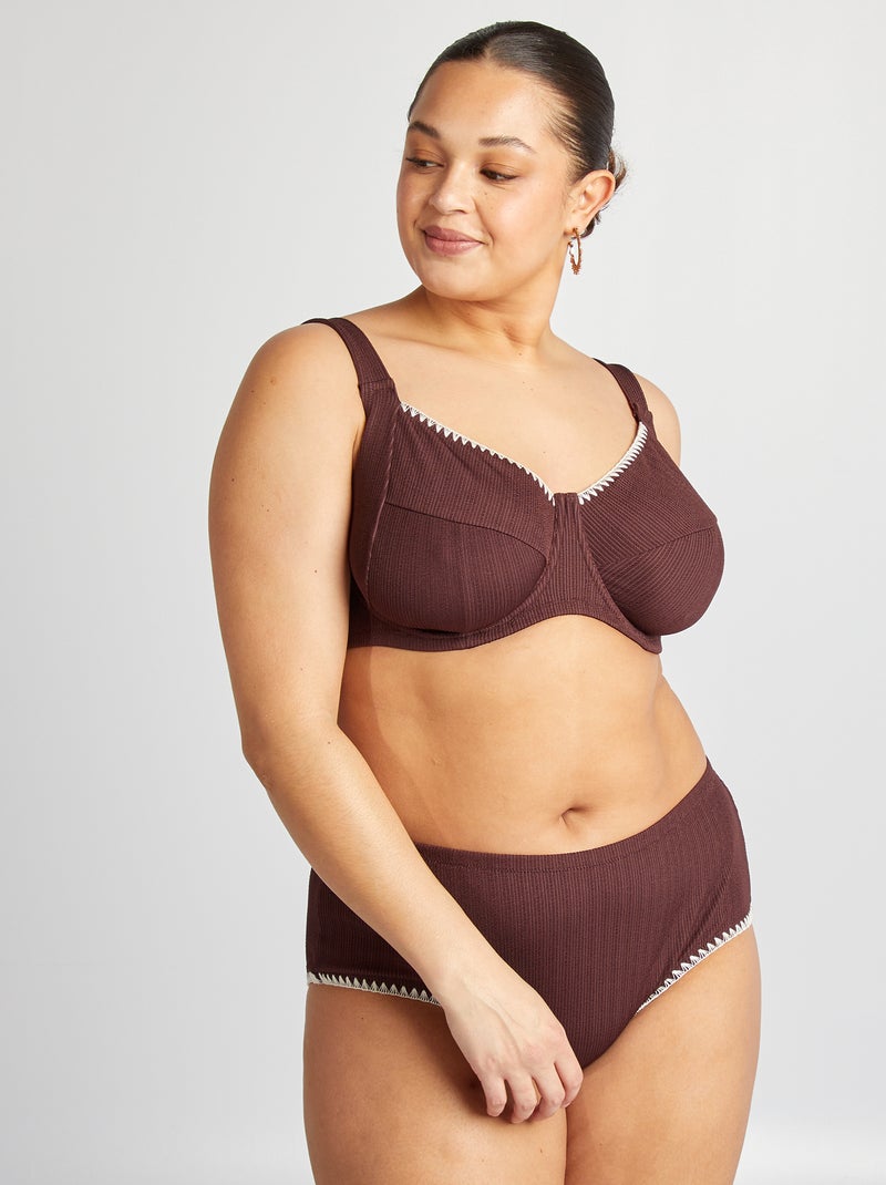 Top de bikini bicolor PURPURA - Kiabi