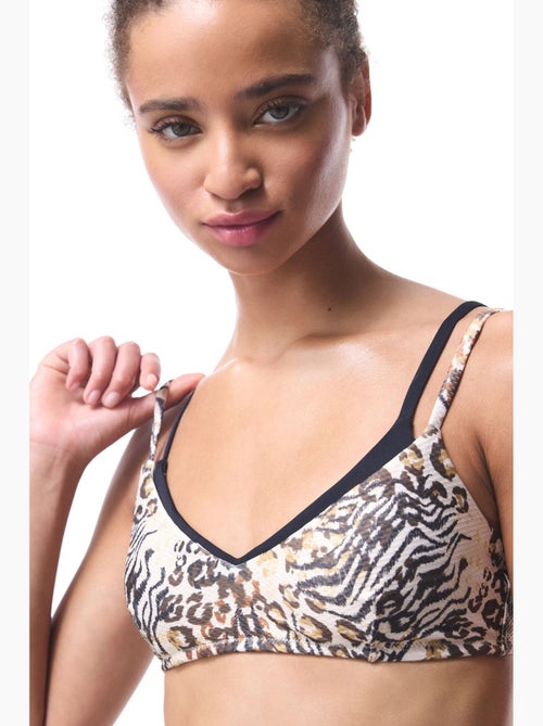 Top de bikini brissa con estampado de leopardo penti - Kiabi Top de bikini brissa con estampado de leopardo penti - Kiabi
