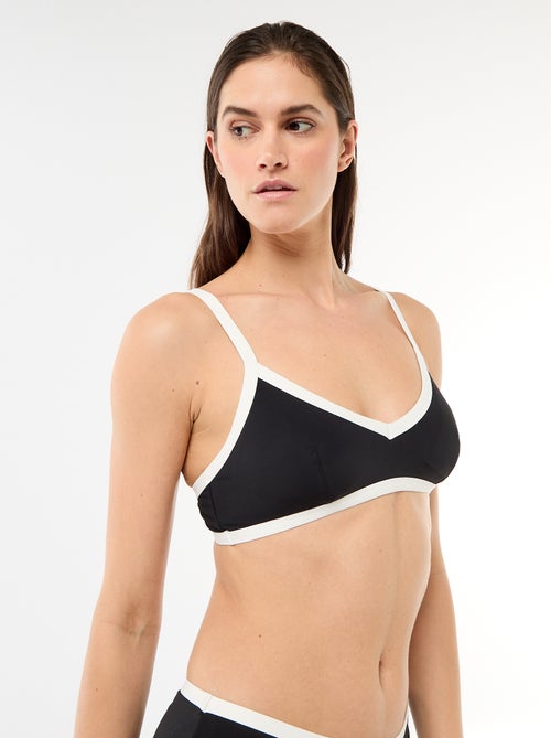 Top de bikini con bordes contrastados - Kiabi