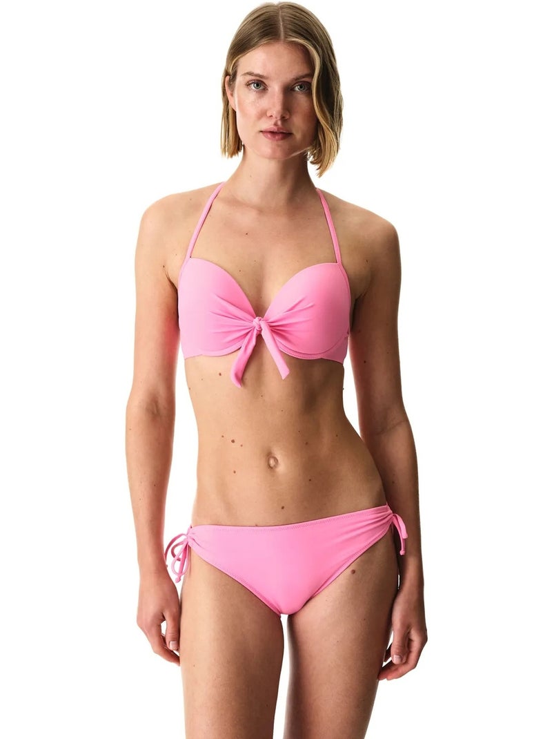 Top de bikini con copa mujer penti Rosa fluo/Solinotes - Kiabi