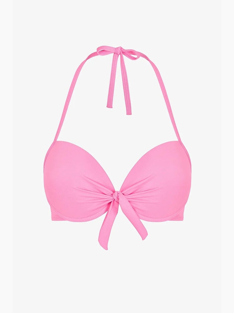 Top de bikini con copa mujer penti Rosa fluo/Solinotes - Kiabi