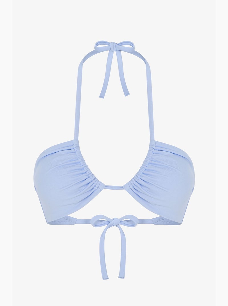 Top de bikini con escote en v invertido penti Azul cielo - Kiabi