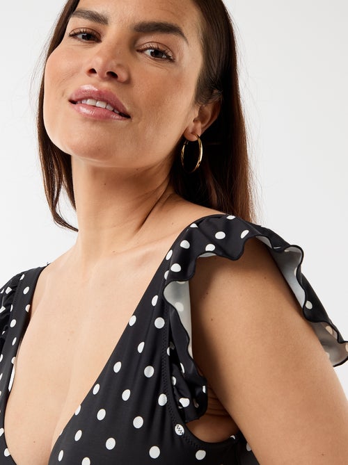 Top de bikini con estampado de lunares - Kiabi