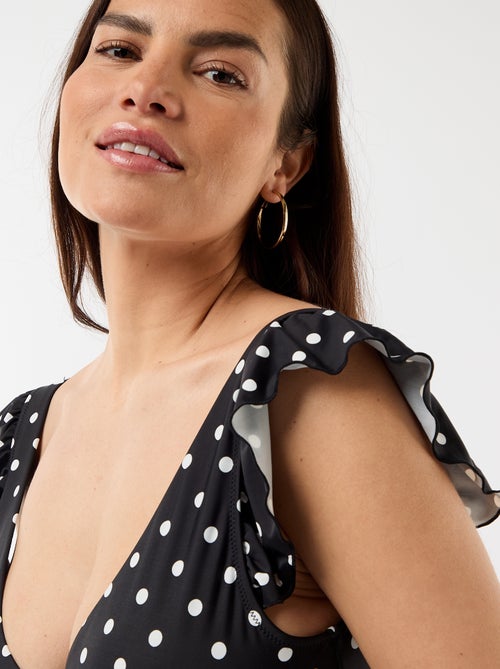 Top de bikini con estampado de lunares - Kiabi