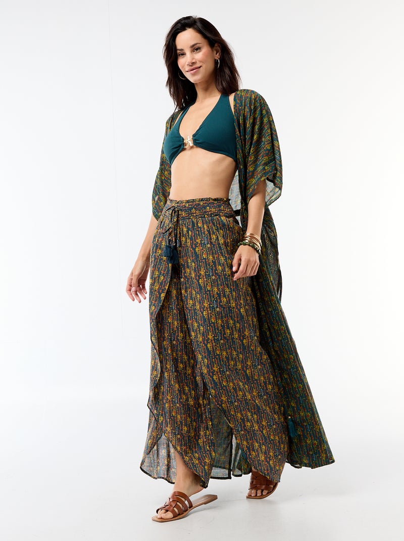 Top de bikini con joya estrella de mar Azul - Kiabi