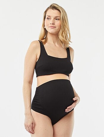Top de bikini de punto texturizado