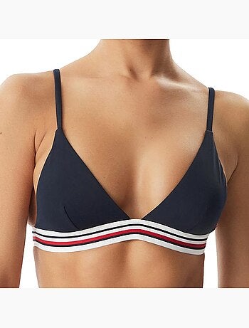Top de bikini de triángulo tommy hilfiger para mujer