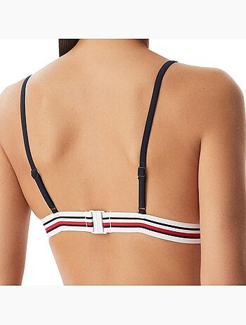 Top de bikini de triángulo tommy hilfiger para mujer