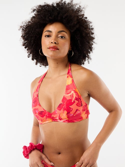 Top de bikini estampado floral - Kiabi