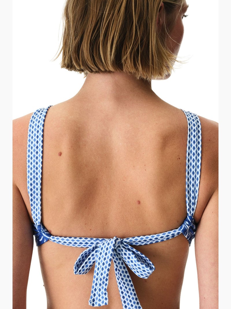 Top de bikini floral giana penti Blanco Azul - Kiabi
