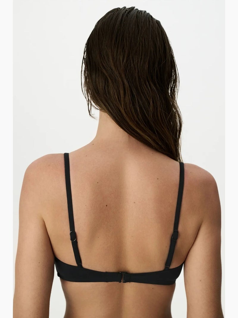 Top de bikini frontal de mujer penti Negro - Kiabi