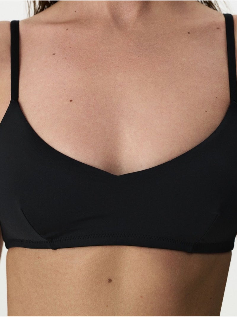 Top de bikini frontal de mujer penti Negro - Kiabi