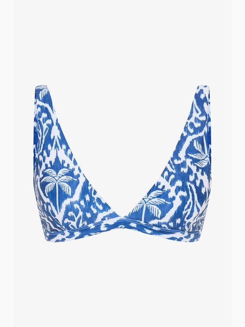 Top de bikini island con escote en v profundo y estampado de hojas penti - Kiabi Top de bikini island con escote en v profundo y estampado de hojas penti - Kiabi