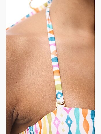 Top de bikini mae a rayas sin tirantes penti