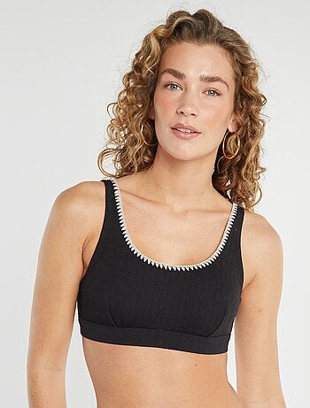 Top de bikini postoperatorio en nido de abeja