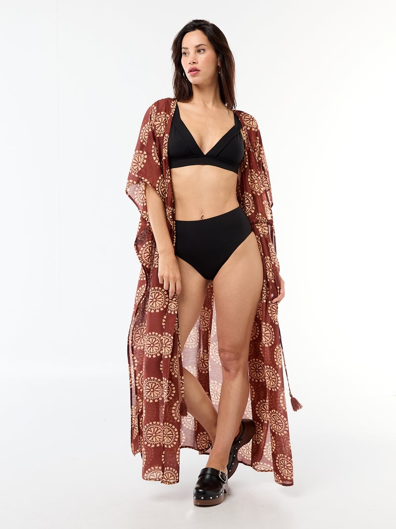 Top de bikini triángulo en neopreno Negro - Kiabi