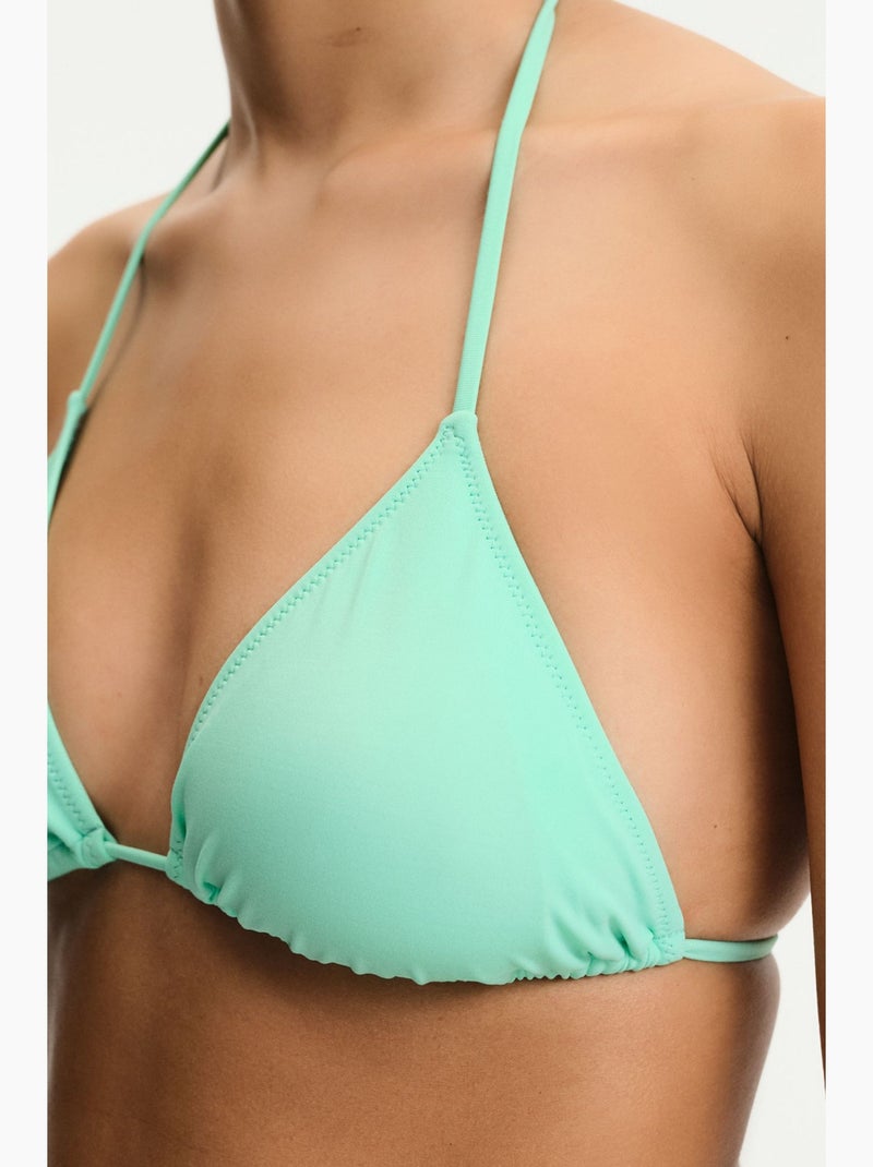 Top de bikini triángulo penti Verde menta - Kiabi