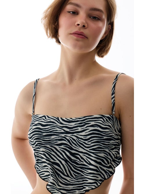 Top de bikini wild zebra scarf penti - Kiabi