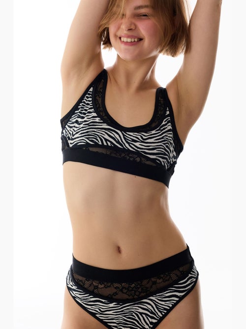 Top de bikini zebra bra penti - Kiabi Top de bikini zebra bra penti - Kiabi