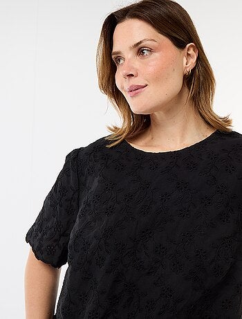 Top de bordado inglés