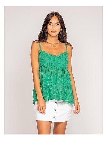 Top de broderie inglés FEVE