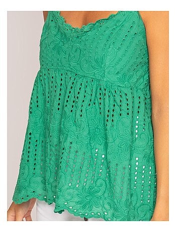 Top de broderie inglés FEVE