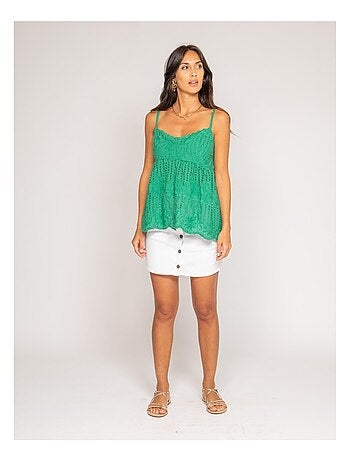 Top de broderie inglés FEVE