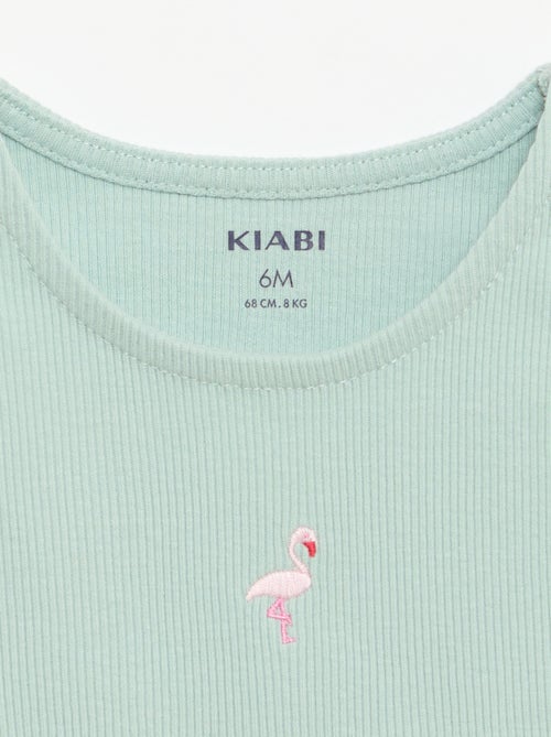 Top de canalé con bajo ondulado - Kiabi