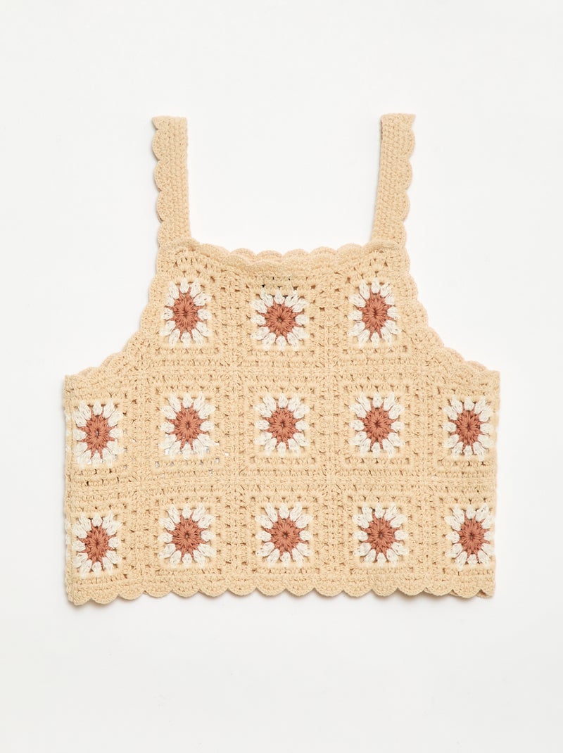 Top de croché Beige - Kiabi
