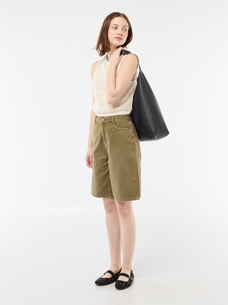 Top de croché calado con sisas amplias Beige - Kiabi