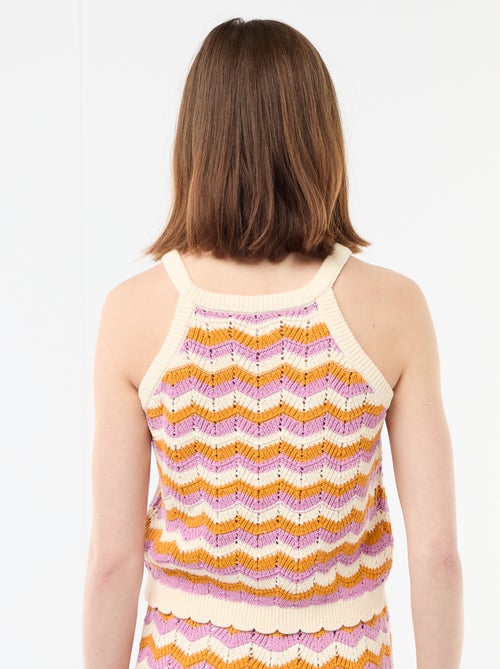 Top de croché con sisas americanas - Kiabi