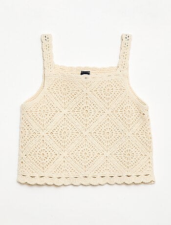 Top de croché liso