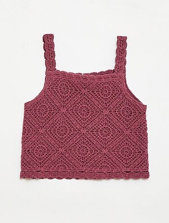 Top de croché liso