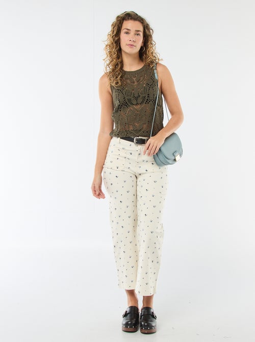 Top de croché sin mangas - Kiabi