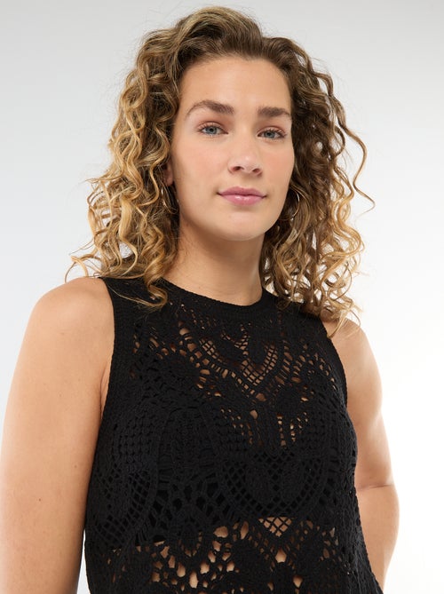 Top de croché sin mangas - Kiabi