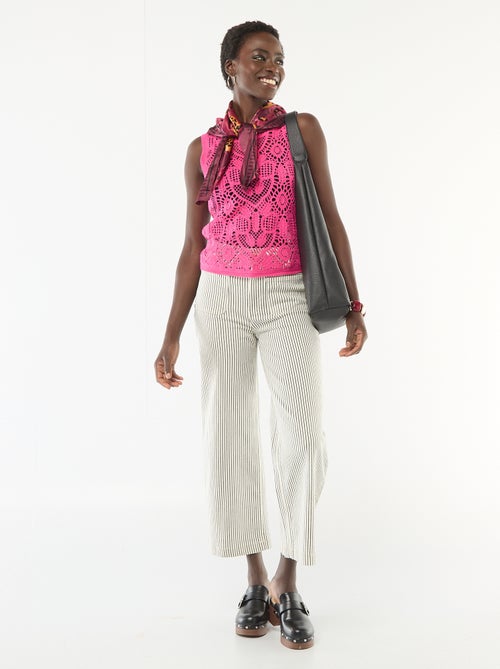 Top de croché sin mangas - Kiabi