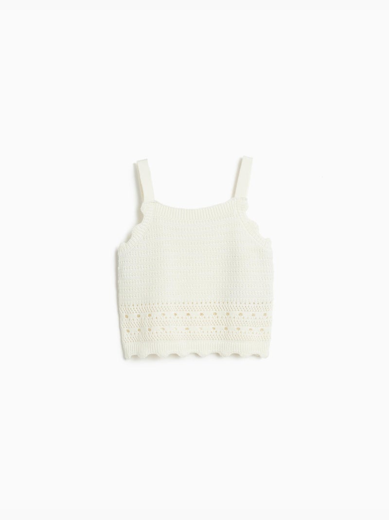 Top de crochet, MO Fashion Blanco - Kiabi