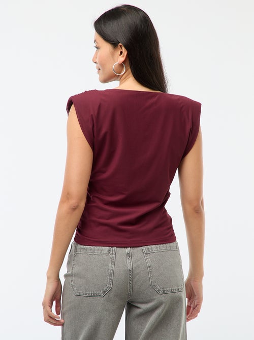 Top de cuello drapeado sin mangas - Kiabi