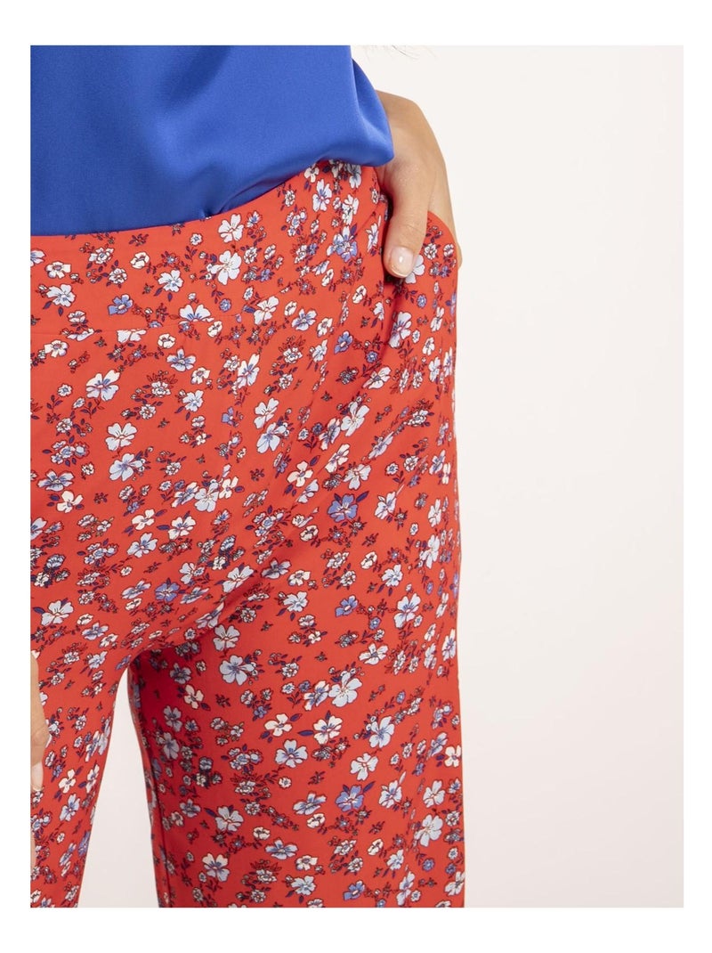 Top de cuello en V de satén FIKA Azul real - Kiabi