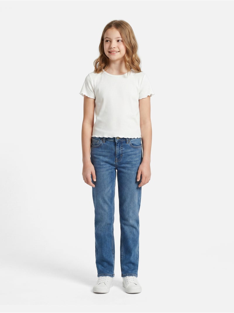 Top de cuello redondo - Kids Star Blanco - Kiabi