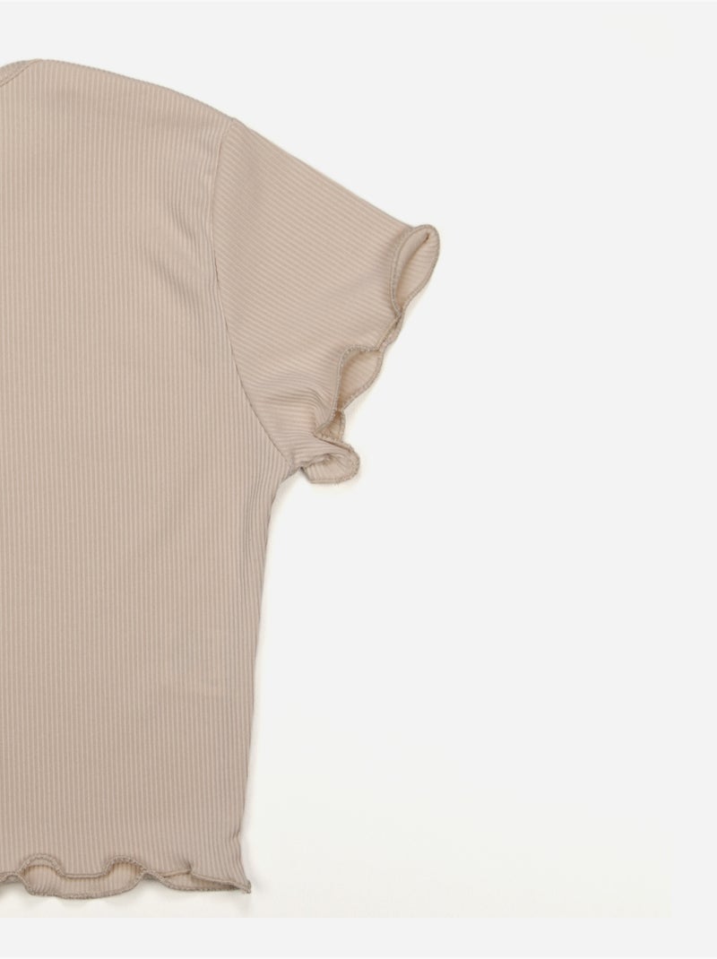 Top de cuello redondo - Kids Star Crema - Kiabi