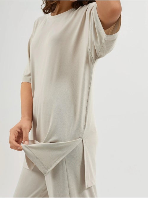 Top de cuello redondo y manga corta de corte relajado busem - Kiabi