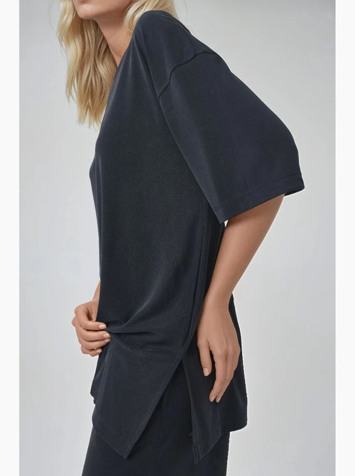 Top de cuello redondo y manga corta de corte relajado busem - Kiabi