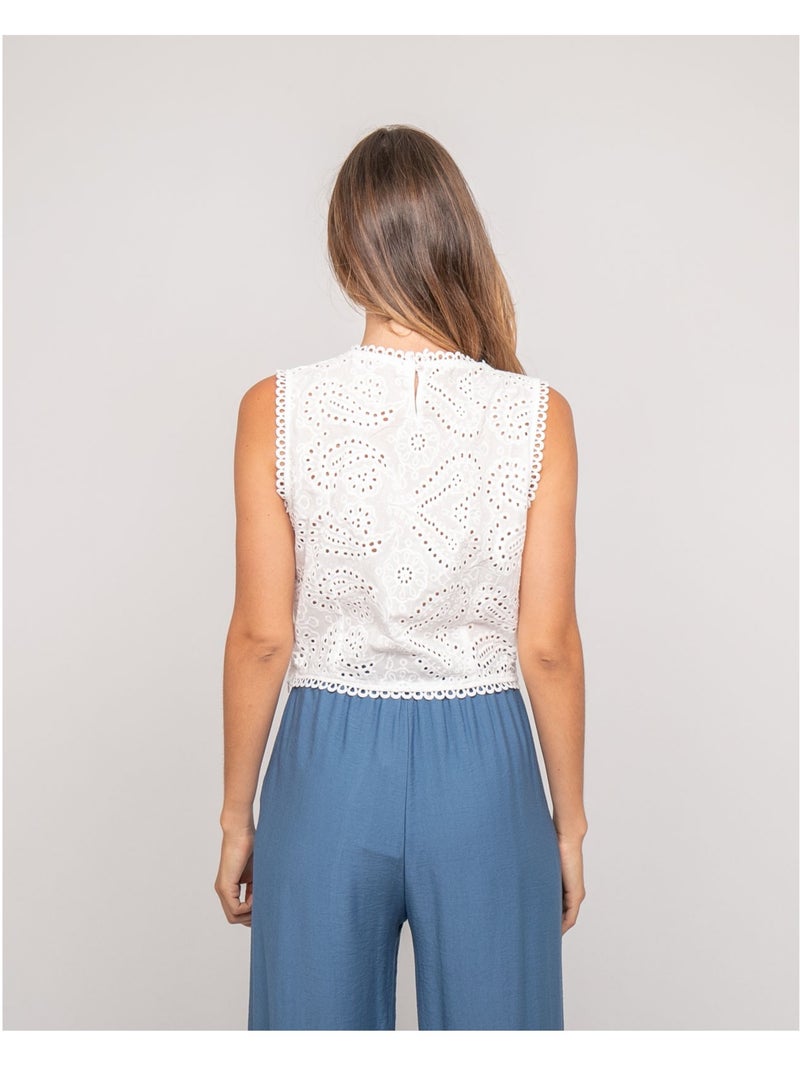Top de encaje FAGATE Blanco - Kiabi