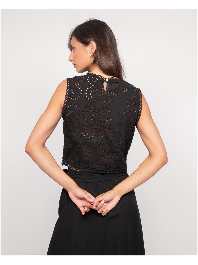 Top de encaje FAGATE Negro - Kiabi