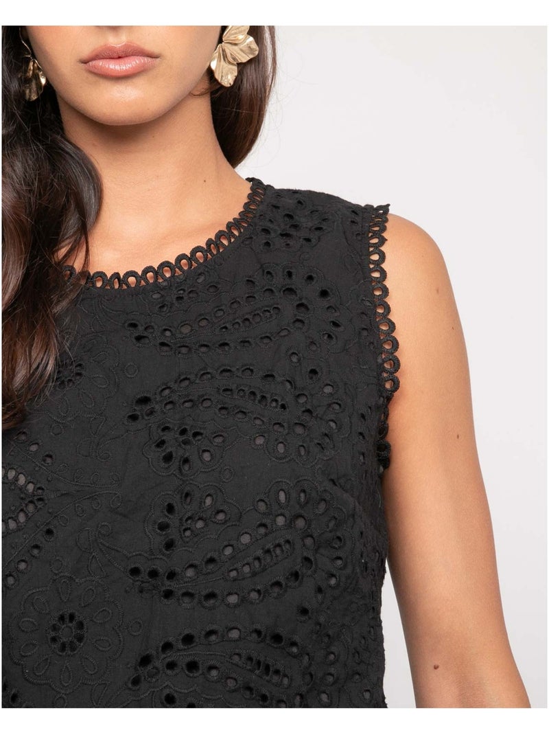 Top de encaje FAGATE Negro - Kiabi