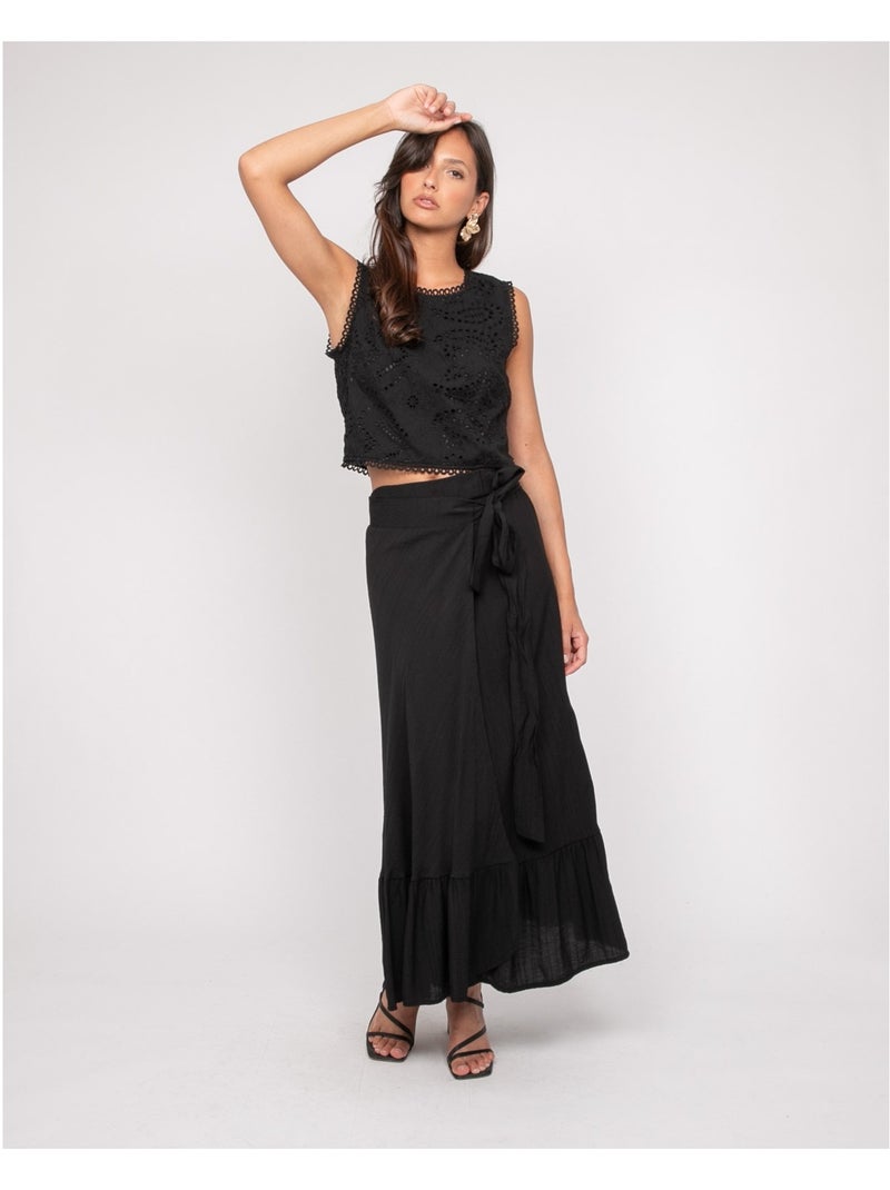 Top de encaje FAGATE Negro - Kiabi