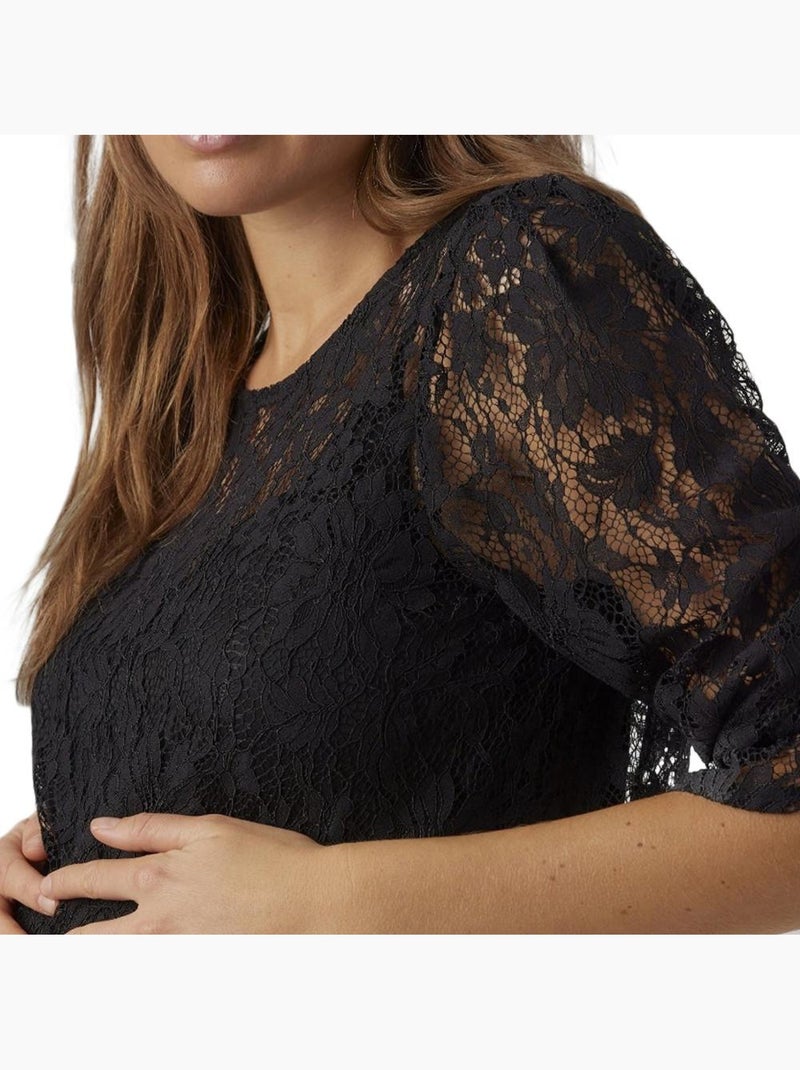 Top de Encaje Premamá Vero Moda Negro - Kiabi